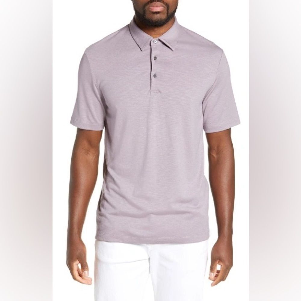 Theory Bron C Anemone Polo In Amethyst Size M